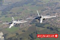 Fa18c J-5011 J-5007 Swiss Air Force air ro air luftbilder