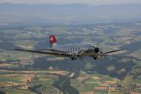 Douglas DC3 Swissair Luftbilder air to air