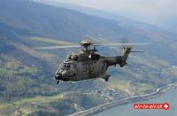 Swiss Air Force , Super Puma , air to air